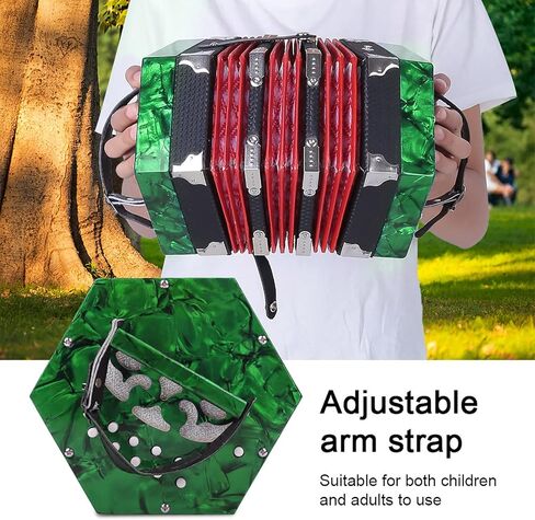 Gaeirt Professional Concertina concertina for beginners 20 Buttons Accordion with Strap and Carrying Bag Beginner Musical Instrument for Daily Practice Stage Accordions in Saudi Arabia