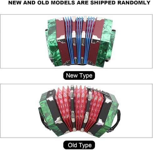 Gaeirt Professional Concertina concertina for beginners 20 Buttons Accordion with Strap and Carrying Bag Beginner Musical Instrument for Daily Practice Stage Accordions in Saudi Arabia