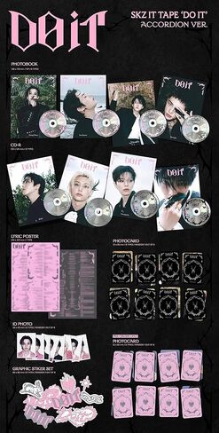Stray Kids Do It SKZIT TAPE Accordion [I.N Ver.] كتاب صور + قرص مضغوط + بطاقة صور + صورة هوية + مجموعة ملصقات رسومية in Kuwait