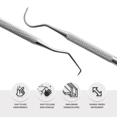 Surgical Online #5 Dental Explorer (Shepherd’s Hook/Straight) – Tartar Detection & Caries Probe – Exam Instrument in Saudi Arabia