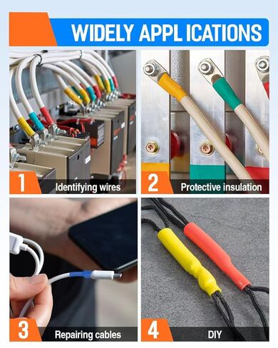 210 PCS Heat Shrink Tubing Kit - 3:1 Adhesive Lined, Marine Grade Waterproof, 6 Colors 6 Sizes for Industrial, Automotive, Wire and Cable Repair in Kuwait