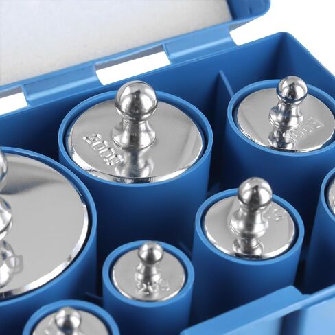 SEUNMUK 16 PCS 2000g Calibration Weights, Gram Scale-M2 Class 10g, 20g, 50g,100g, 200g, 500g Scale with Tweezers, Gram Weights Kit for Digital Balance Scale, Jewellery Scale in Kuwait