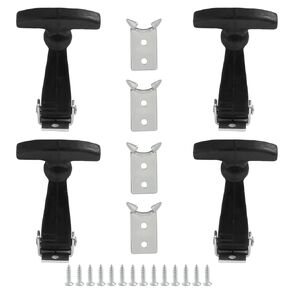 2 Pack T-Handle Draw Latches with Brackets Flexible Rubber for Hood, Tool Box & Vehicle Engine in Kuwait