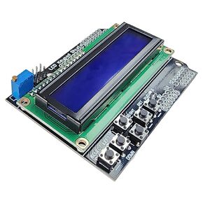 درع لوحة المفاتيح LCD 1602 لـ Arduino Uno R3/R4، Mega، لوحة مفاتيح مدمجة وشاشة عرض لمشاريع Arduino، حزمة واحدة in Saudi Arabia