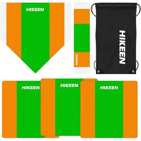 Hikeen 5 Piece Baseball & Softball Base Set, Throw Down Rubber Bases for Baseball Softball Kickball with Home Plate for Backyard Field Practice in Kuwait