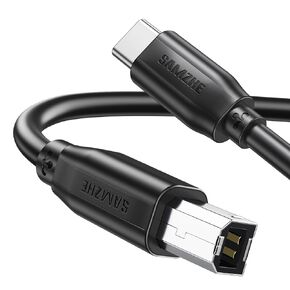 كابل طابعة SAMZHE USB B إلى USB C بطول 3.3 قدم، كابل من النوع B إلى النوع C لجهاز MacBook Pro/Air، كابل MIDI متوافق مع لوحة مفاتيح MIDI/وحدة تحكم DJ/DAC/Yamaha Casio Digital Piano لأجهزة iPad in Kuwait