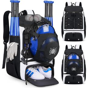 حقيبة بيسبول SDYSM حقائب كرة لينة خفيفة الوزن للبالغين والشباب 40 لتر حقيبة ظهر كبيرة للبيسبول مع حجرة للأحذية، حامل خوذة، خطاف سياج مقاوم للماء حقيبة مضارب الكرة اللينة لمعدات كرة السلة والكرة اللينة in Kuwait