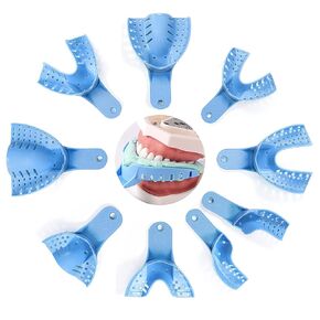 Dental Impression Trays Autoclavable Perforated, Disposable Plastic Impression Trays 12 Pcs | Size 2 Large Lower in Kuwait
