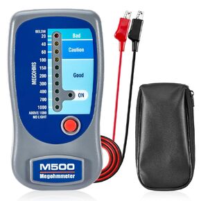 M500 Electronic Megohmmeter, Insulation Teste with Soft Carrying Case, 1000 Megohms at 500 V, for Motors, HVAC, Wiring in Kuwait