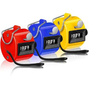 Handheld Clicker Counters - Golf Digital 4-Digit Baseball Finger Click Mechanical Tally Counter with 3pcs Lanyard for Sports Events Coaching Counting in Kuwait
