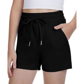 DOCUMO Girls Athletic Shorts with Pockets, Quick Dry Running Shorts for Kids Teen Girls Workout Gym Sports Shorts in Kuwait