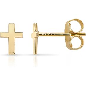 مجموعة أوليفيا أقراط من الذهب الأبيض أو الأصفر عيار 14 قيراط (متقاطع) متعددة الثقب حتى الأول والثاني والثالث، ثقوب للمرأة والرجل والمراهقين in Kuwait