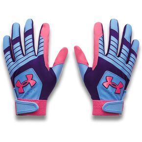 Under Armour Boys' Youth Clean Up Baseball Gloves, (452) Ceylon/Super Pink/Super Pink, Large in Kuwait