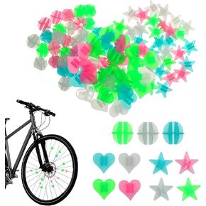 108 Pcs Glow in The Dark Bike Spoke Beads - Wheel Lights & Sound Maker for Kids Bicycles, Easy Clip-On Colorful Spoke Decorations, Fun Night Riding Accessories for Boys & Girls in Kuwait