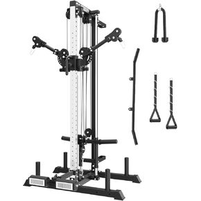 Eonfit E1 2.0 آلة الكابلات المثبتة على الحائط لصالة الألعاب الرياضية المنزلية، LAT المنسدلة، المدرب الوظيفي، محطة الكابلات المتقاطعة، محطة التمرين، برج الكابل مع حامل الساق، لوح القدم in Kuwait