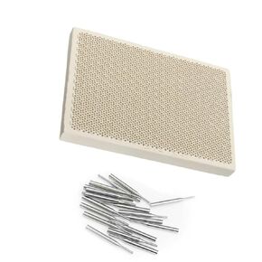 Honeycomb Ceramic Soldering Boards,135mm x 95mm Ceramic Soldering Block with Stainless Steel Needles - Lightweight Honeycomb Panel for DIY Welding,1pcs in Kuwait