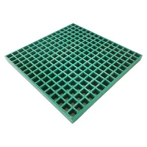 22.6"x22.6" Fiberglass Floor Grating FRP Grating 0.5 tons Bearing Capacity Green 1.5" Thickness in Kuwait
