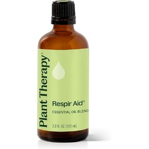 Plant Therapy Respir Aid Essential Oil Blend 100 mL (3.3 oz) Sinus, Airway and Congestion Clearing Synergy Blend 100% Pure, Undiluted, Natural Aromatherapy, Therapeutic Grade in Kuwait
