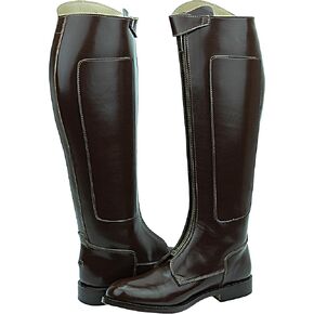 Mens Man Invader-1 Polo Players Boots Tall Knee High Leather Equestrian Brown in Kuwait