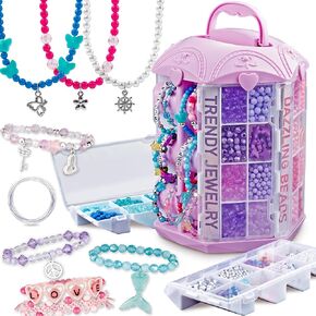 P&C Friendship Bracelet Making Kit for Girls Age 6-12 with 422 Beads and 20 Threads Arts and Crafts for Kids Jewelry String Maker Birthday Christmas Gifts Toys Set in Kuwait