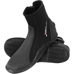 Seaskin 5mm Neoprene Diving Boots Anti-Slip Rubber Sole Wetsuit Boots for Water Sports in Kuwait