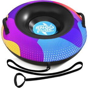 أنبوب الثلج، زلاجات ثلجية كبيرة قابلة للنفخ مقاس 48 بوصة مع غطاء قماش ممتاز للأطفال البالغين، زلاجات سفلية صلبة سميكة للثلج مع حزام سحب قابل للفصل، هدايا ألعاب الثلج الممتعة في الهواء الطلق في الشتاء in Kuwait