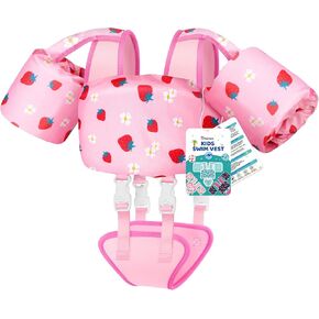 سترة سباحة للأطفال الصغار من Vvinca بوزن 13-30 رطل، مدرب سباحة للأولاد والبنات مع حزام مضاد للاحتكاك بين الرجلين، يطفو للأطفال من عمر 1-3 سنوات in Kuwait