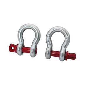 3/8 Inch American Screw Pin Shackles,Clevis Shackle,D Ring Shackles Heavy Duty WLL Working Load Limit 1 Tons/ 2204 Lbs,Bow Shape Load Shackle for Camping, Rigging, Towing and Other (2) in Kuwait