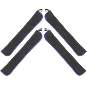 Mikinona 4pcs Recorder Case Bag Waterproof Oxford Cloth Portable Music Instrument Carrying Storage for Soprano Recorder and Tenor Sax with Handle, Black with Blue Trim in Saudi Arabia