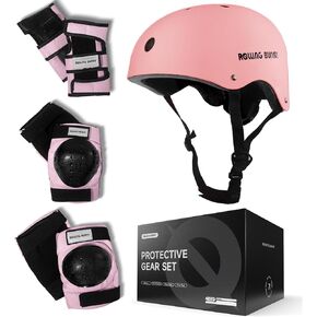 Skating Protective Gear Set for Adults & Youth - Helmet, Knee Pads, Elbow Pads & Wrist Guards for Inline Skating, Roller Skating & Skateboarding (Ages 14+) in Kuwait