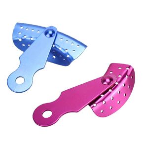 6 قطع صينية انطباع الأسنان قابلة للدوران وقابلة للتعديل من الألومنيوم علبة انطباع رباعية قابلة للتعقيم in Kuwait