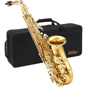 LeSage ألتو ساكسفون E شقة للمبتدئين طالب مدرسة الفرقة ألتو ساكس الذهب ورنيش أداة عزف موسيقى الساكسفون مع حقيبة حمل ساكس in Kuwait