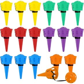 18 Pcs Hand Eye Coordination Ball Catching Cup, 6 Colors Classic Tetherball Catch Game Set for Yard Lawn Camping Beach Outdoor Sports Adults Party Games in Kuwait