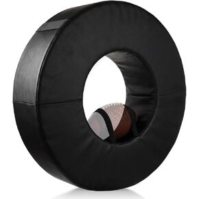 Football Tackle Wheel - Football Tackle Dummy Ring with Straps for Youth - High-Density Sponge and Waterproof PU Soccer Training Equipment for Blocking, Hitting Drills and Practice in Kuwait