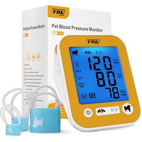 Veterinary Blood Pressure Monitor for Pet Dog and Cat, Animal Automatic Digital BP Machine with Large LCD Screen Backlight 3 Cuffs 270 Data Memory Silent in Kuwait