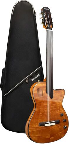 جيتار كهربائي من النايلون الصوتي من Wishmade، جيتار كهربائي مجوف الجسم، قمة من خشب التنوب الصلب، جسم صلب مجوف، حقيبة مقطوعة من النايلون المعاد تدويره (TBK) in Kuwait