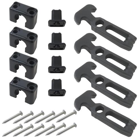 Heavy Duty T-Handle Latches 4-Pack, 4.33" x 1.85" Black Rubber Draw Latches for Coolers, Equipment Enclosures and Marine Applications in Kuwait
