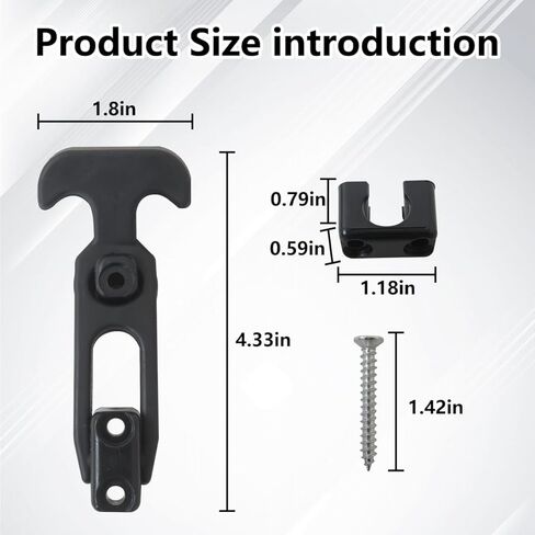 Heavy Duty T-Handle Latches 4-Pack, 4.33" x 1.85" Black Rubber Draw Latches for Coolers, Equipment Enclosures and Marine Applications in Kuwait
