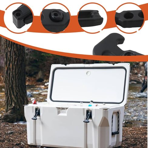 Heavy Duty T-Handle Latches 4-Pack, 4.33" x 1.85" Black Rubber Draw Latches for Coolers, Equipment Enclosures and Marine Applications in Kuwait