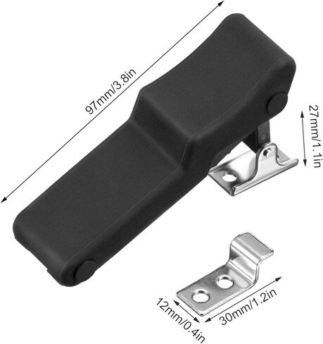 2 Pcs Flexible Rubber Draw Latch with Stainless Steel Keeper, Front Storage Rack Latch for Polaris Sportsman 450/570/850 & Cooler Boat Tool Cargo Box, Black Heavy Duty Compartment Lock in Saudi Arabia