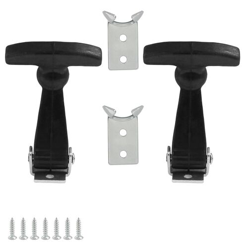 2 Pack T-Handle Draw Latches with Brackets Flexible Rubber for Hood, Tool Box & Vehicle Engine in Saudi Arabia