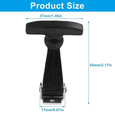 2 Pack T-Handle Draw Latches with Brackets Flexible Rubber for Hood, Tool Box & Vehicle Engine in Saudi Arabia