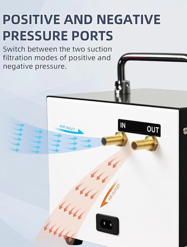 Adjustable Lab Vacuum Pump, LVDALAB 15L/Min Oil-Free Diaphragm Vacuum Pump, Oilless Filtration Vacuum Pumps with 2 Silicone Hoses, Low Noise, Portable Design,110V-220V in Kuwait