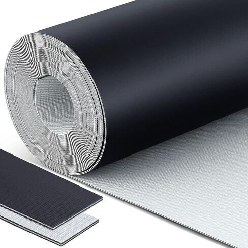 Lounsweer 12 Inch Wide Black Conveyor Belt Material PVC 120 Cover One Side Conveyor Belt Extra Long Fiber Fabric Bottom Layer Industrial Drive Polyester Repair Conveying Belts, 25 Foot Length in Saudi Arabia