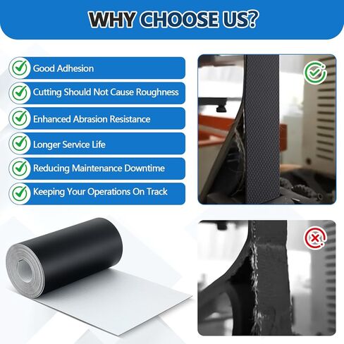 Lounsweer 12 Inch Wide Black Conveyor Belt Material PVC 120 Cover One Side Conveyor Belt Extra Long Fiber Fabric Bottom Layer Industrial Drive Polyester Repair Conveying Belts, 25 Foot Length in Saudi Arabia