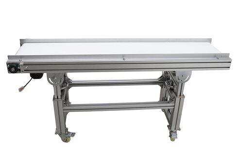 TECHTONGDA Flat Belt Conveyor Systems for Industrial Transport Aluminum Frame Conveyor Length 59inch Belt Width 11.8inch PVC Belt in Kuwait