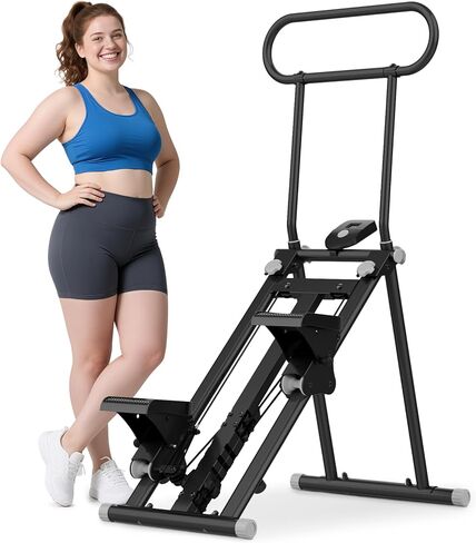 ERGOLIFE Stair Stepper with 6-Level Adjustable Resistance, 350lbs Upgrade Foldable Stairmaster Machine for Home Gym Workout, Cardio Stair Climber with Low Noise in Saudi Arabia