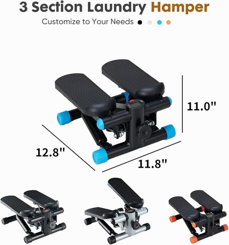 جهاز ستاير ستيبر مع أشرطة مقاومة للتمارين المنزلية، جهاز ستيبر صغير للياقة البدنية في الأماكن المغلقة، جهاز ستيبر محمول في صالة الألعاب الرياضية المنزلية لتمرين الجسم بالكامل، سعة 300 رطل in Kuwait