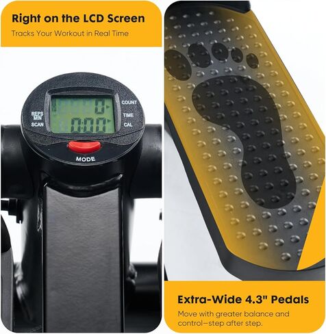 جهاز ستاير ستيبر مع أشرطة مقاومة للتمارين المنزلية، جهاز ستيبر صغير للياقة البدنية في الأماكن المغلقة، جهاز ستيبر محمول في صالة الألعاب الرياضية المنزلية لتمرين الجسم بالكامل، سعة 300 رطل in Kuwait