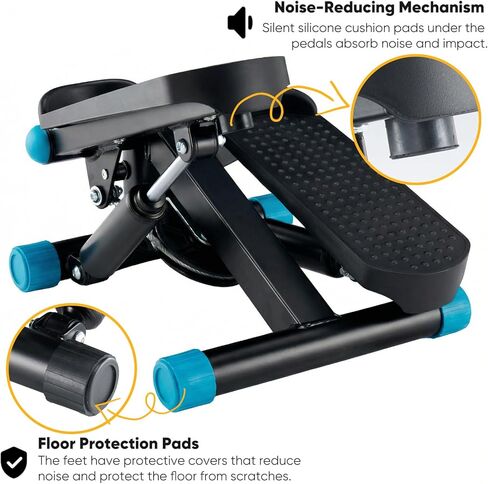 جهاز ستاير ستيبر مع أشرطة مقاومة للتمارين المنزلية، جهاز ستيبر صغير للياقة البدنية في الأماكن المغلقة، جهاز ستيبر محمول في صالة الألعاب الرياضية المنزلية لتمرين الجسم بالكامل، سعة 300 رطل in Kuwait